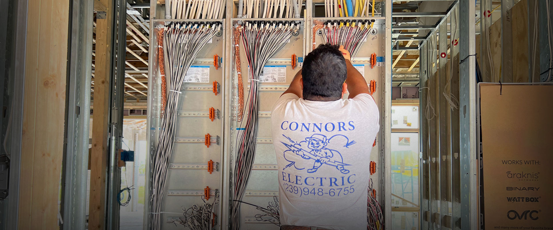 Electrical breaker panel repair and installation completed by Connors Electric Inc.